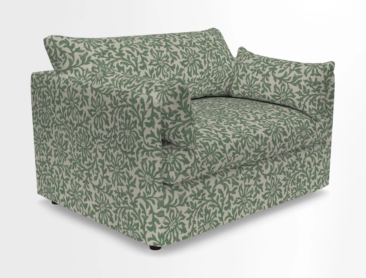 Madehurst Snuggler in Two Tone Plain Biscuit. Loose cover option available