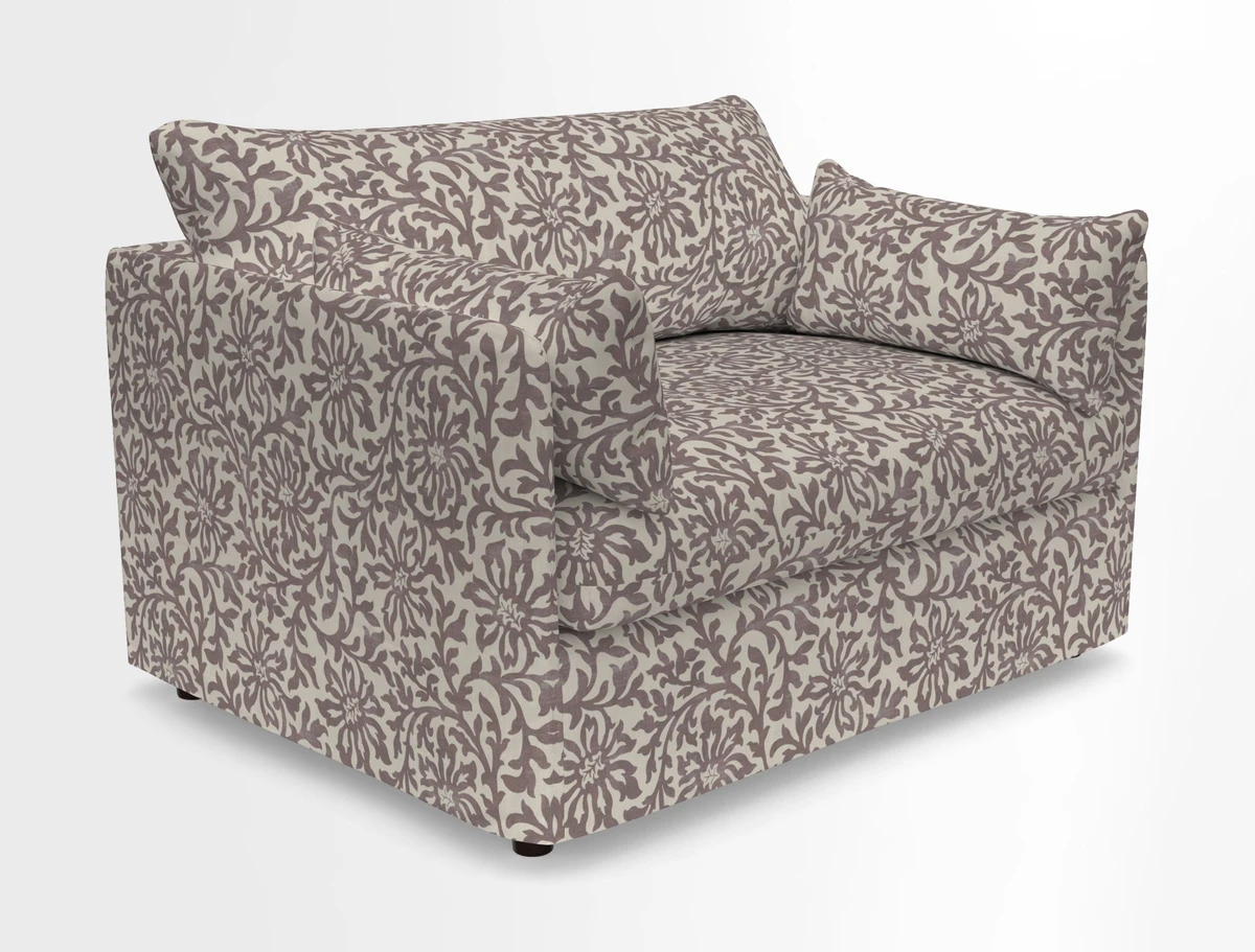 Madehurst Snuggler in Two Tone Plain Biscuit. Loose cover option available
