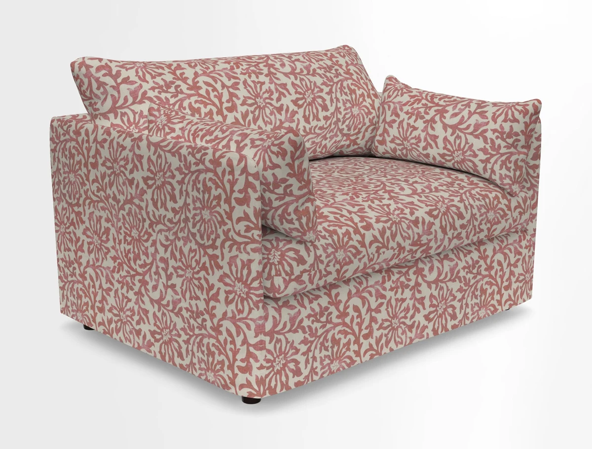 Madehurst Snuggler in Two Tone Plain Biscuit. Loose cover option available