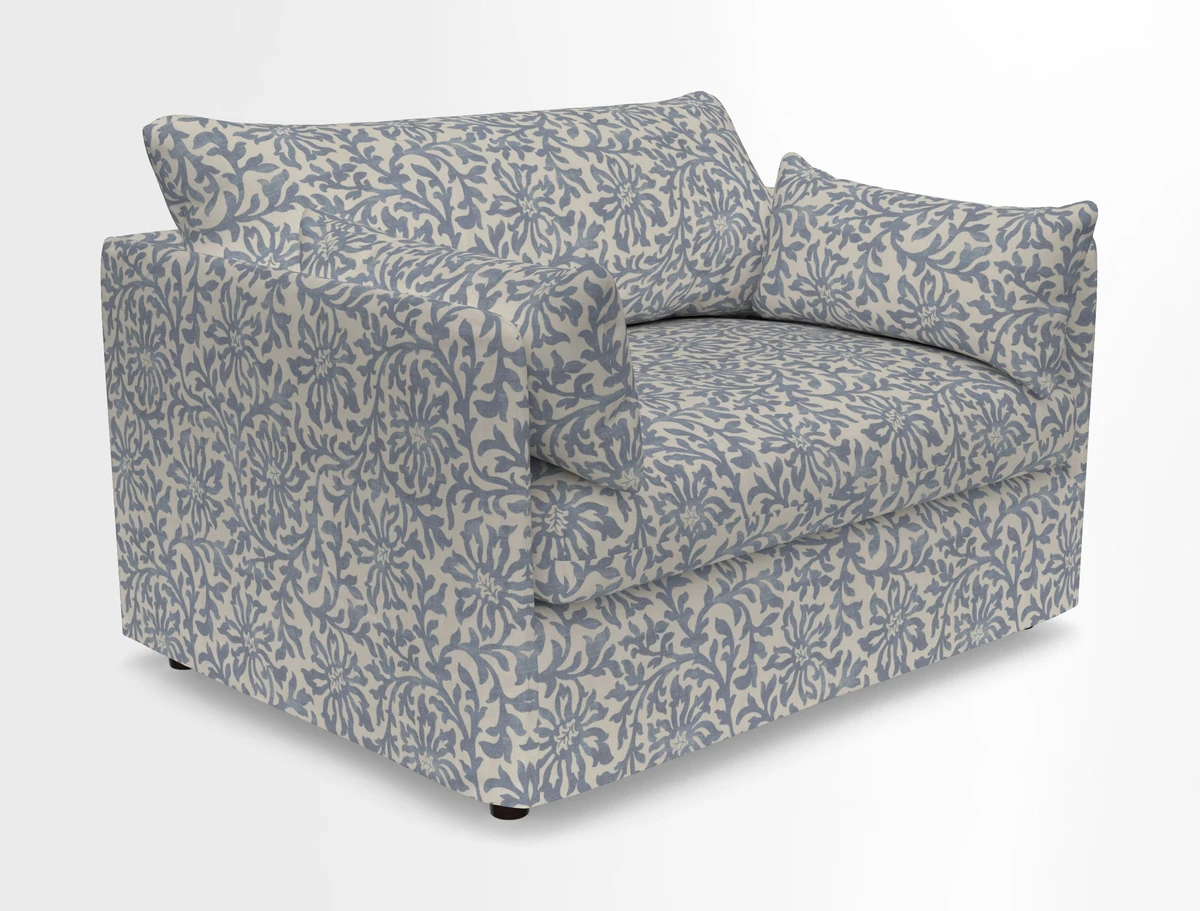 Madehurst Snuggler in Two Tone Plain Biscuit. Loose cover option available
