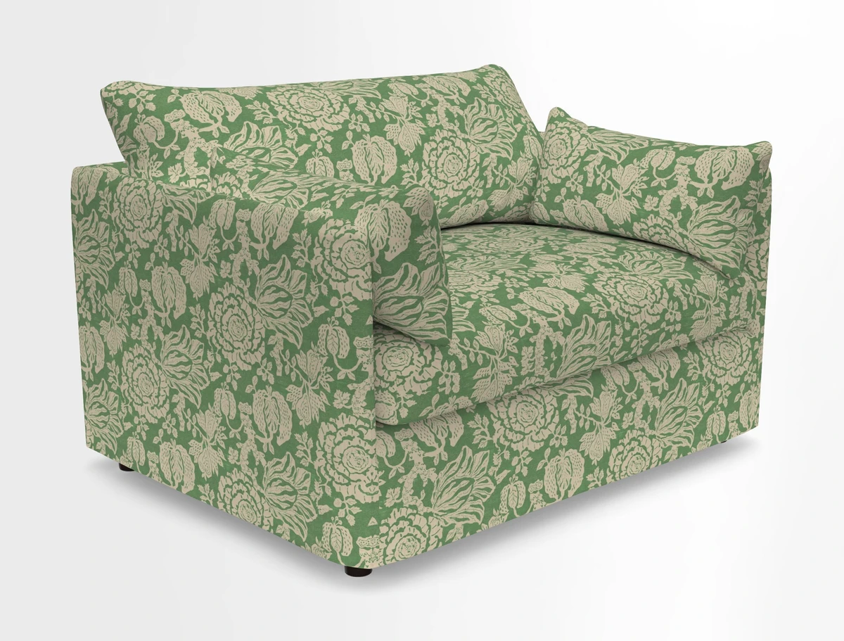 Madehurst Snuggler in Two Tone Plain Biscuit. Loose cover option available