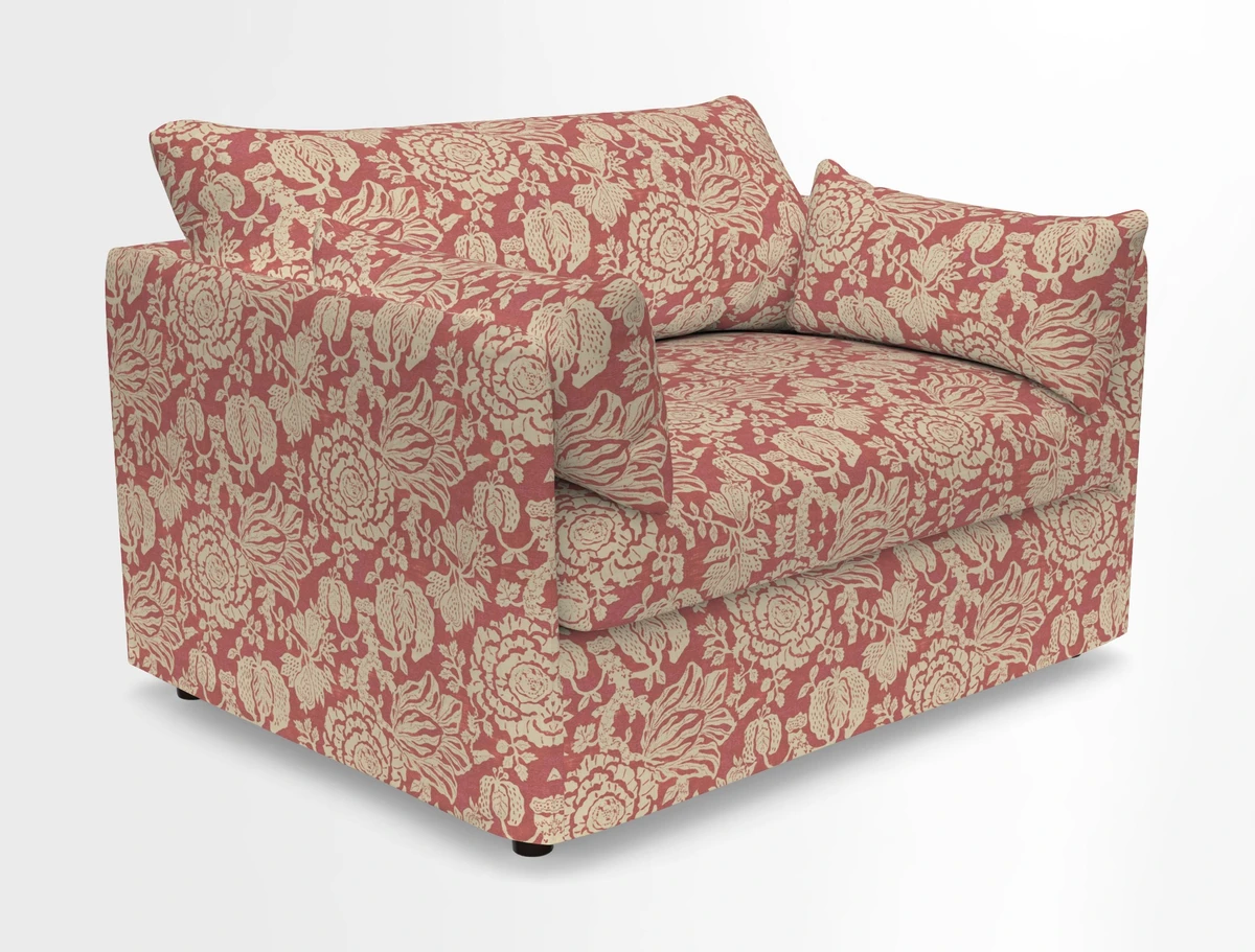 Madehurst Snuggler in Two Tone Plain Biscuit. Loose cover option available
