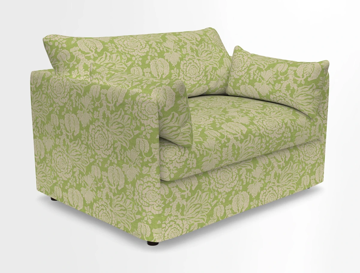 Madehurst Snuggler in Two Tone Plain Biscuit. Loose cover option available