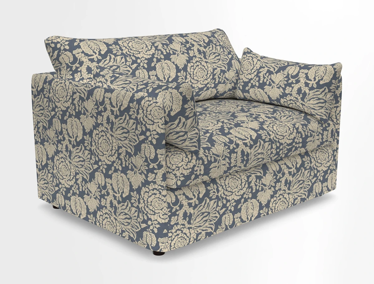 Madehurst Snuggler in Two Tone Plain Biscuit. Loose cover option available