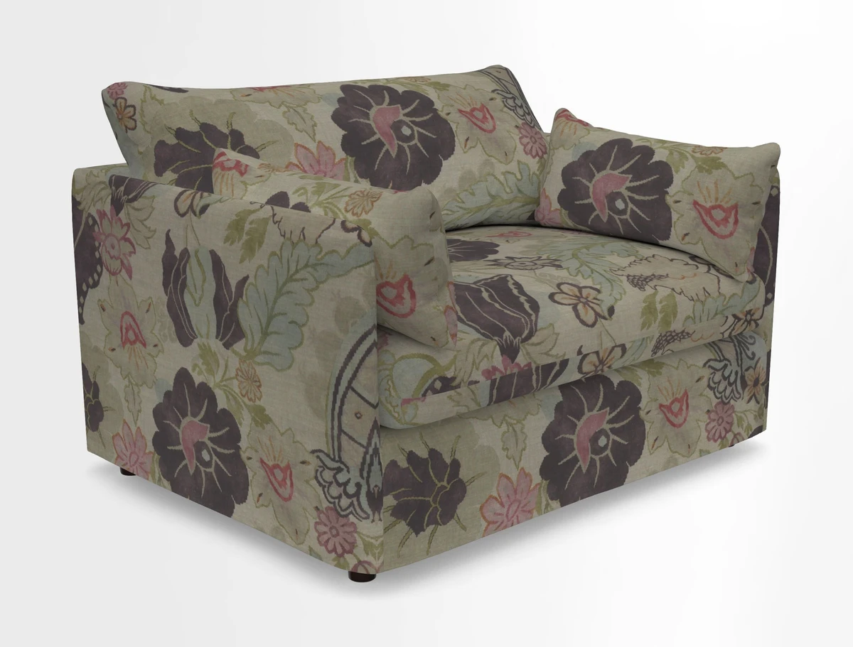 Madehurst Snuggler in Two Tone Plain Biscuit. Loose cover option available