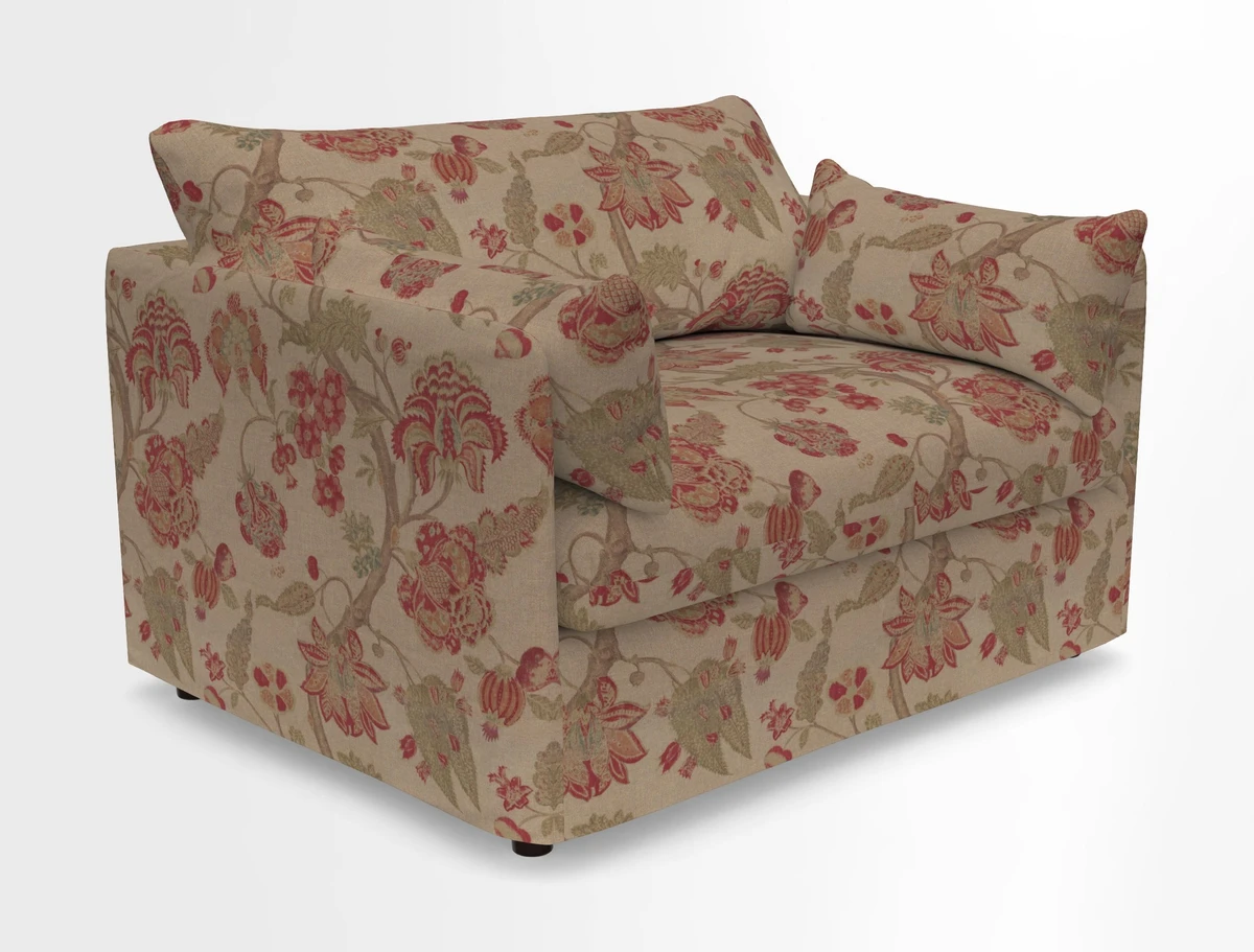 Madehurst Snuggler in Two Tone Plain Biscuit. Loose cover option available