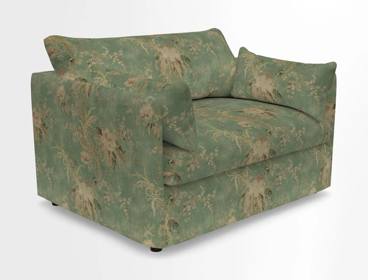 Madehurst Snuggler in Two Tone Plain Biscuit. Loose cover option available