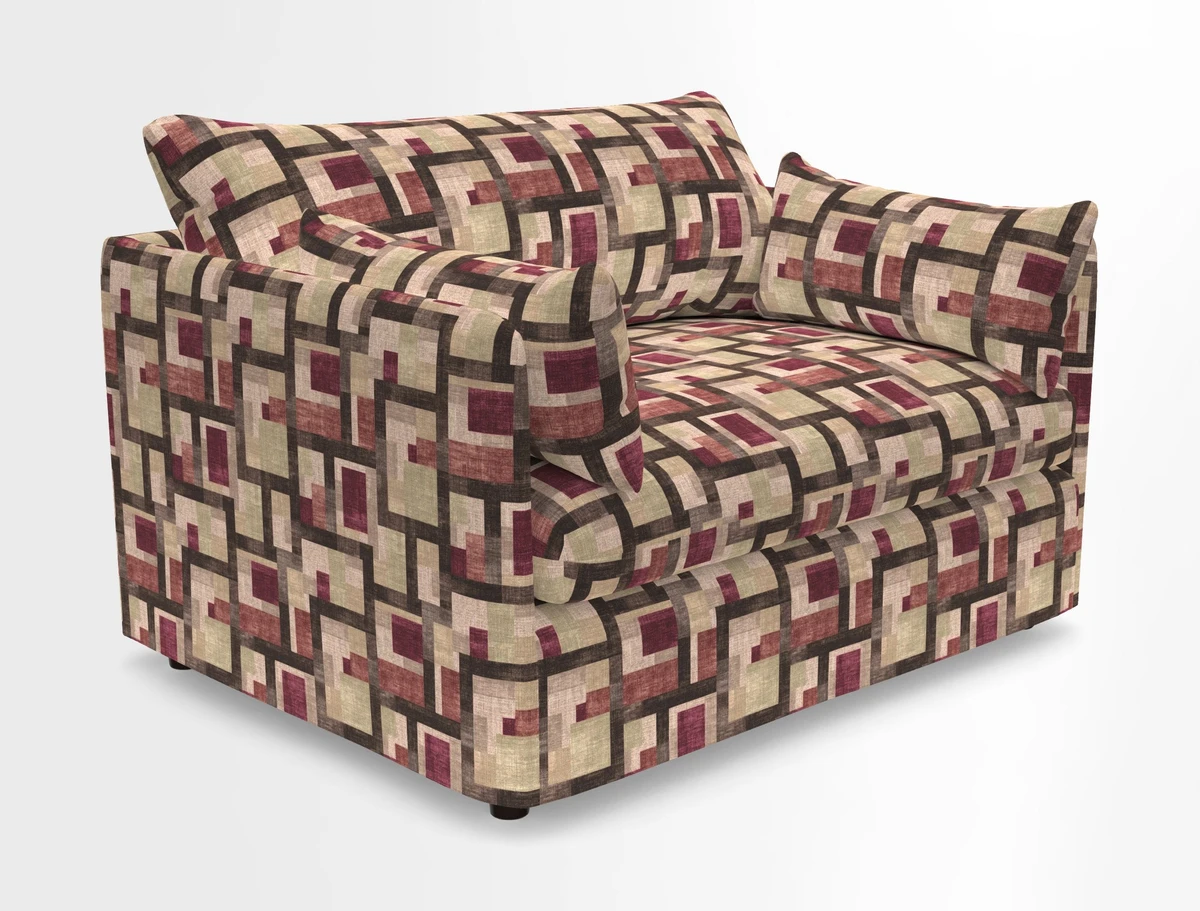 Madehurst Snuggler in Two Tone Plain Biscuit. Loose cover option available