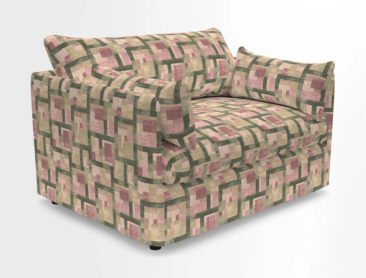 Madehurst Snuggler in Two Tone Plain Biscuit. Loose cover option available