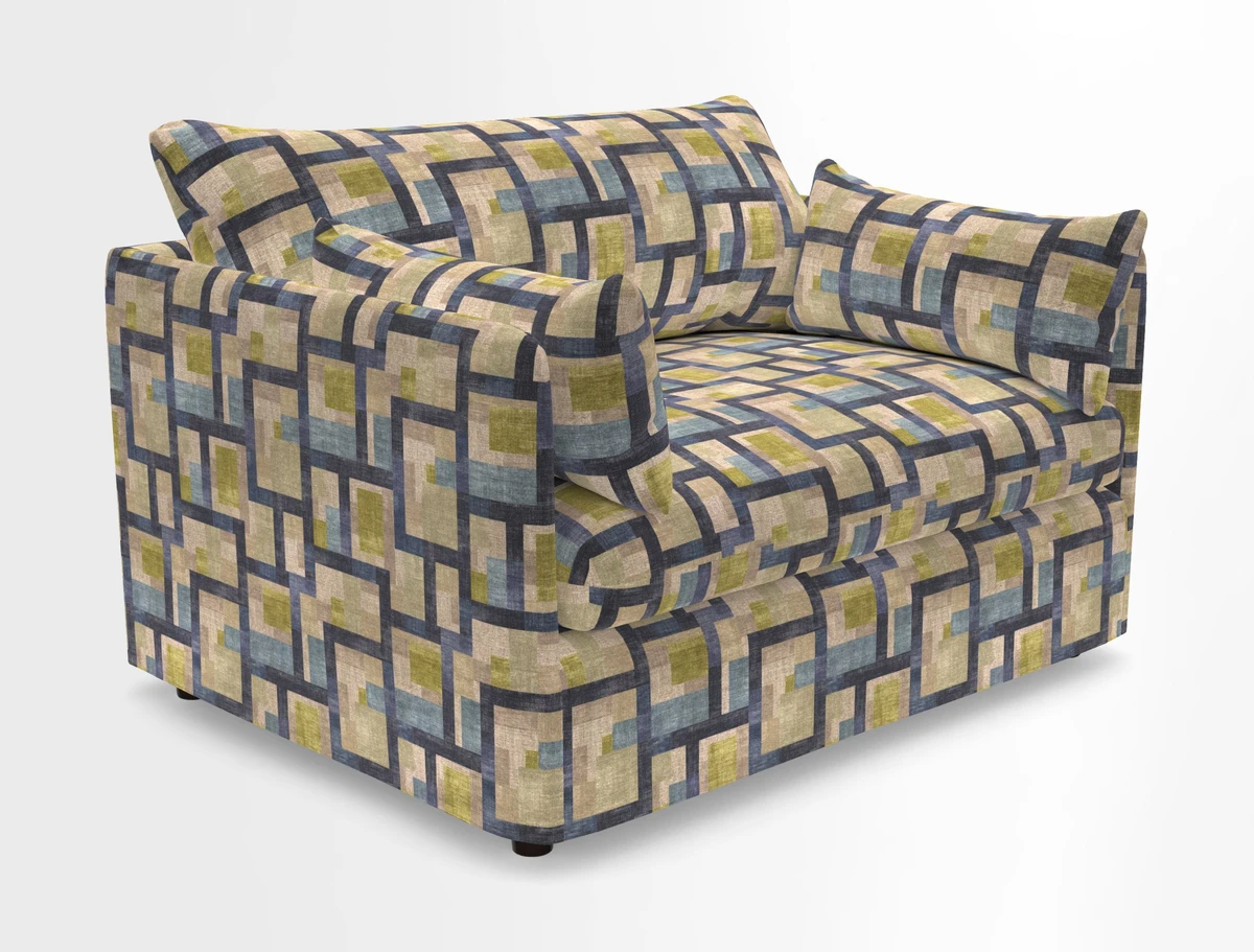 Madehurst Snuggler in Two Tone Plain Biscuit. Loose cover option available