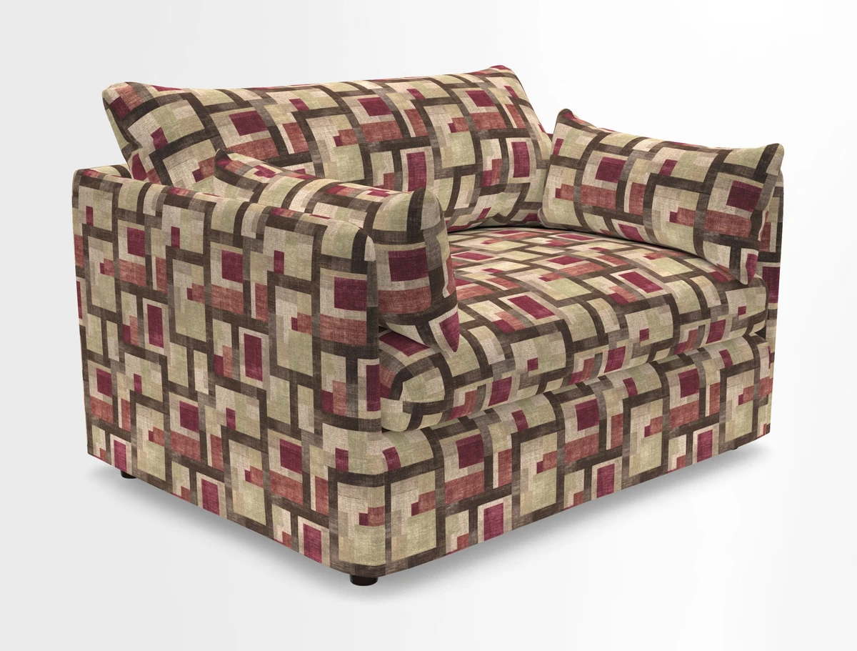Madehurst Snuggler in Two Tone Plain Biscuit. Loose cover option available