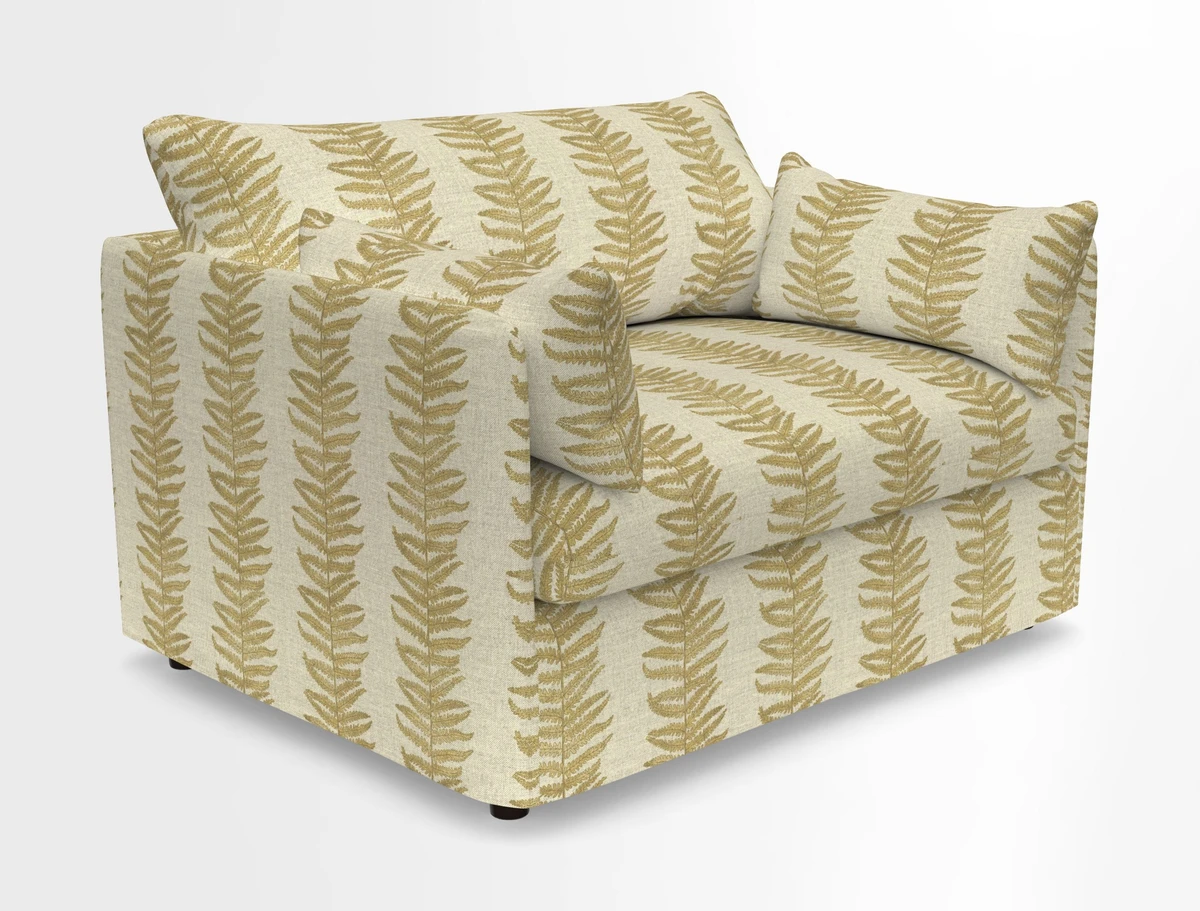 Madehurst Snuggler in Two Tone Plain Biscuit. Loose cover option available