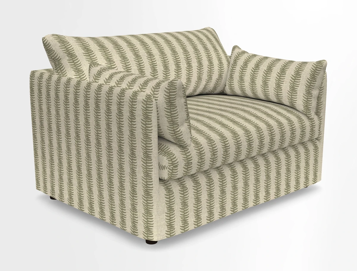 Madehurst Snuggler in Two Tone Plain Biscuit. Loose cover option available