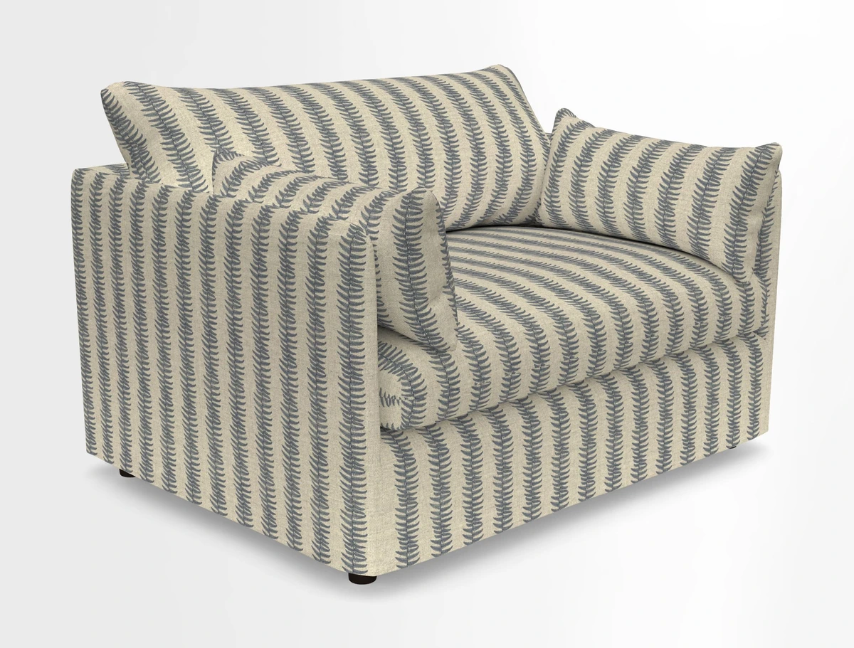 Madehurst Snuggler in Two Tone Plain Biscuit. Loose cover option available
