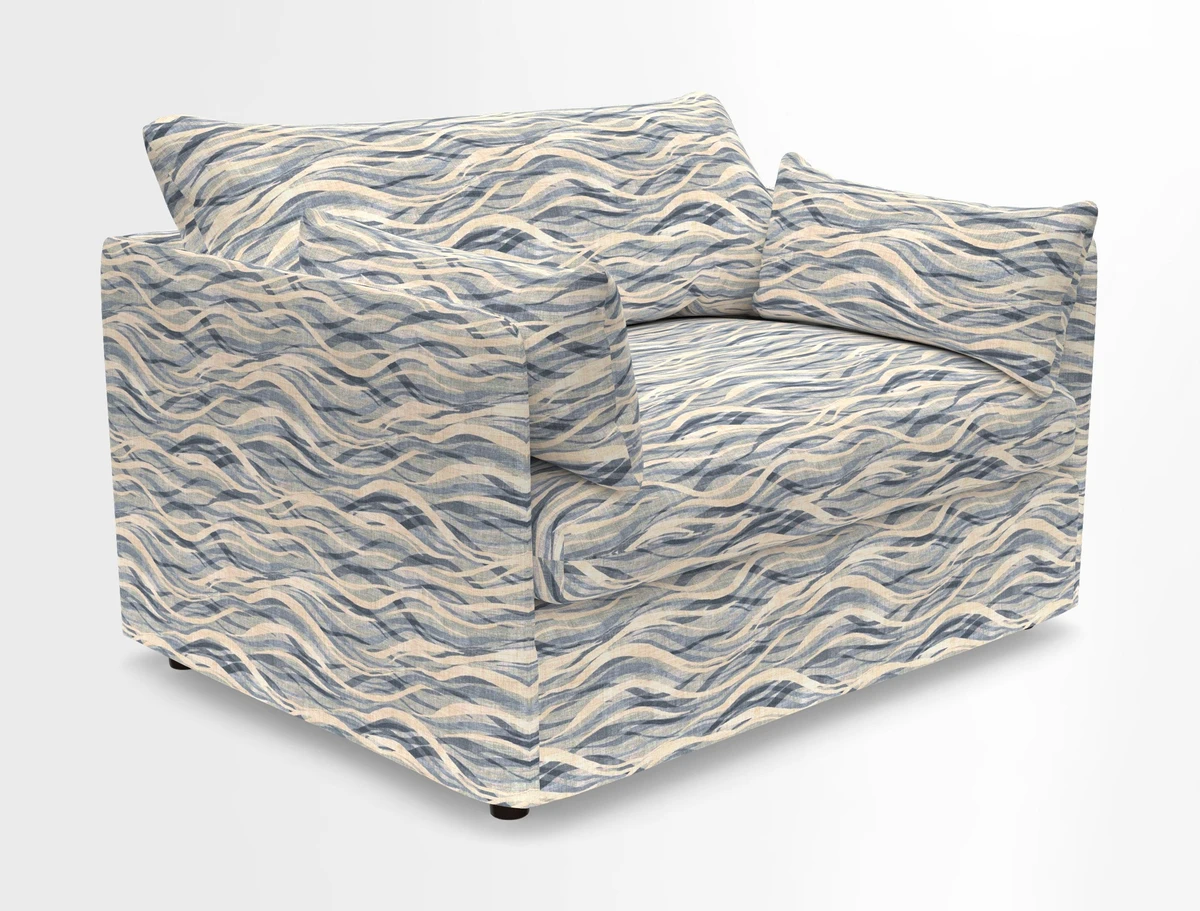 Madehurst Snuggler in Two Tone Plain Biscuit. Loose cover option available