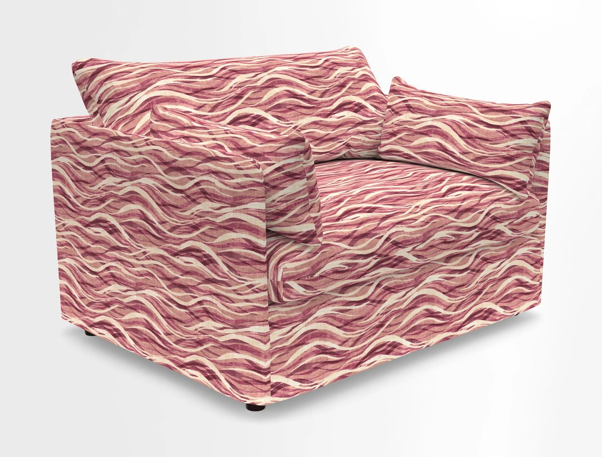 Madehurst Snuggler in Two Tone Plain Biscuit. Loose cover option available