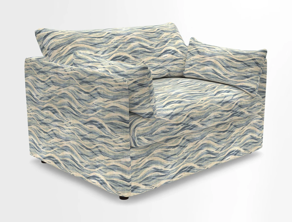 Madehurst Snuggler in Two Tone Plain Biscuit. Loose cover option available