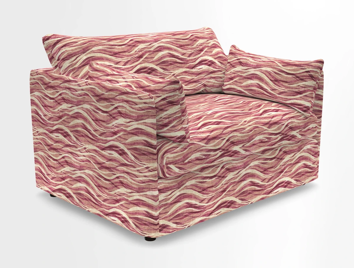 Madehurst Snuggler in Two Tone Plain Biscuit. Loose cover option available