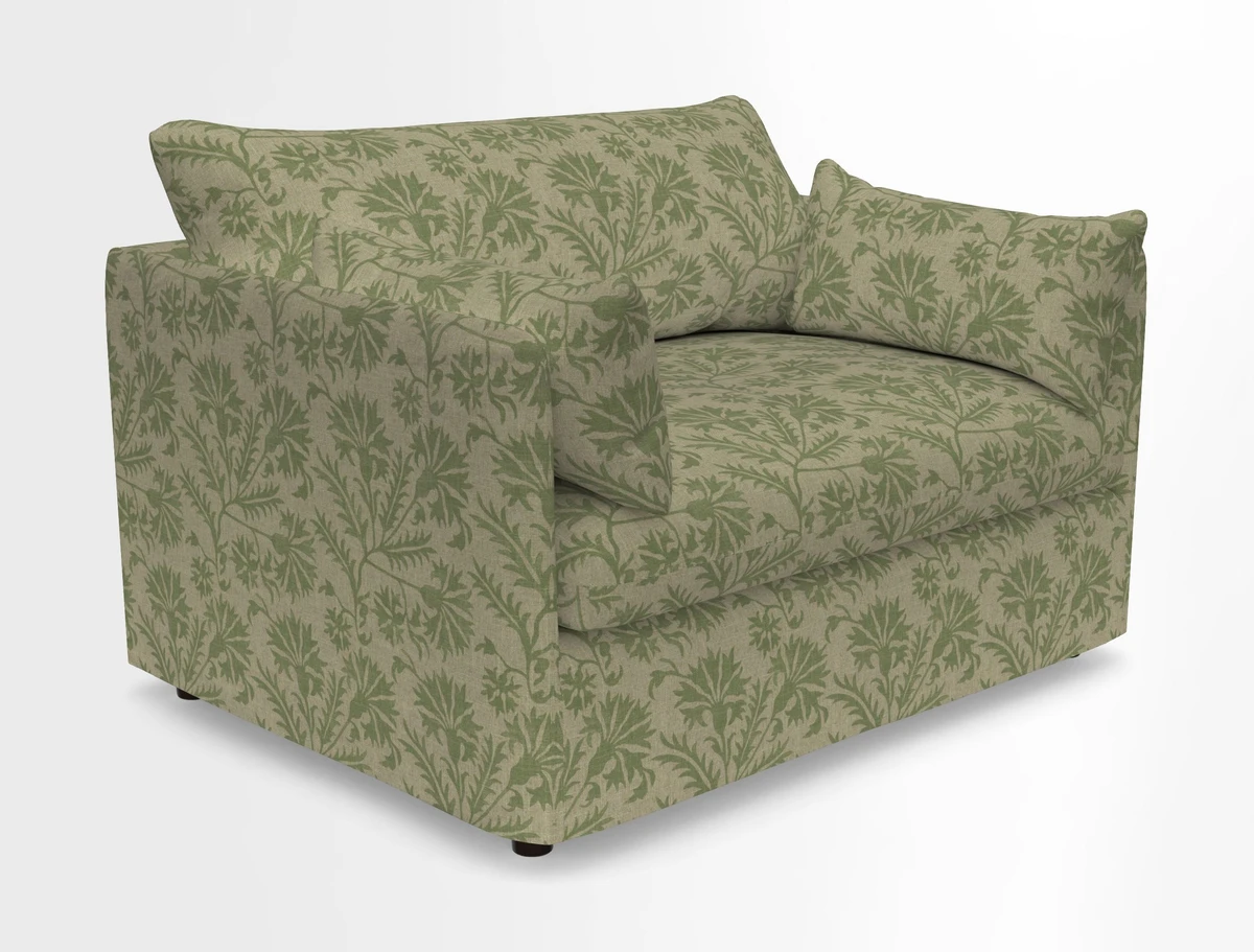 Madehurst Snuggler in Two Tone Plain Biscuit. Loose cover option available