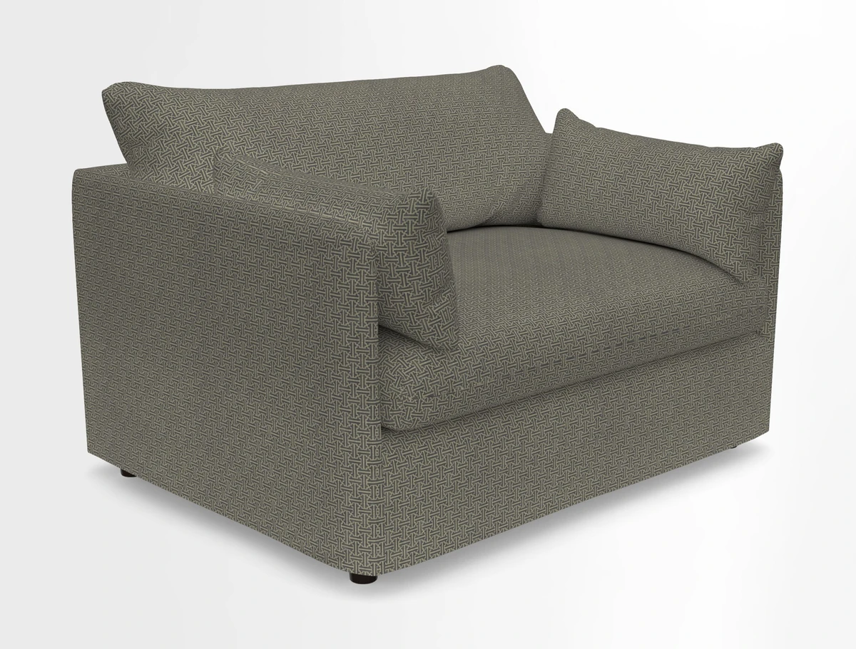 Madehurst Snuggler in Two Tone Plain Biscuit. Loose cover option available