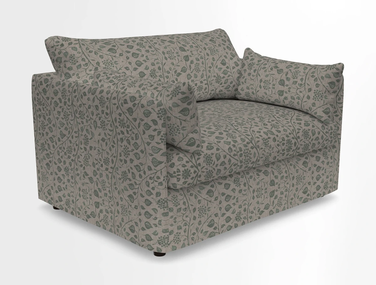 Madehurst Snuggler in Two Tone Plain Biscuit. Loose cover option available