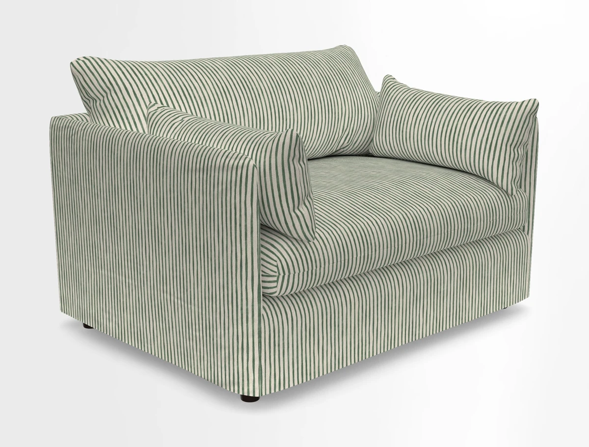 Madehurst Snuggler in Two Tone Plain Biscuit. Loose cover option available