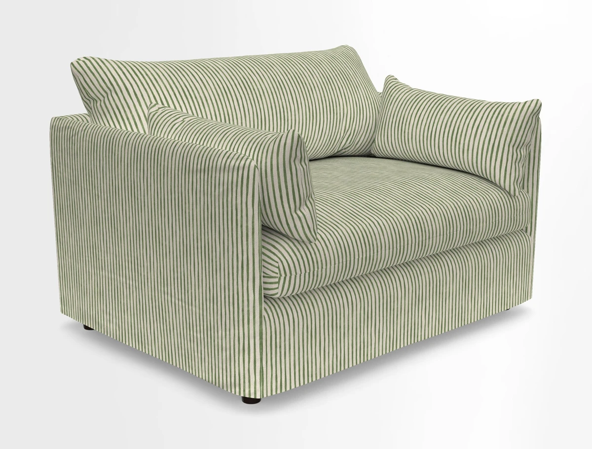 Madehurst Snuggler in Two Tone Plain Biscuit. Loose cover option available