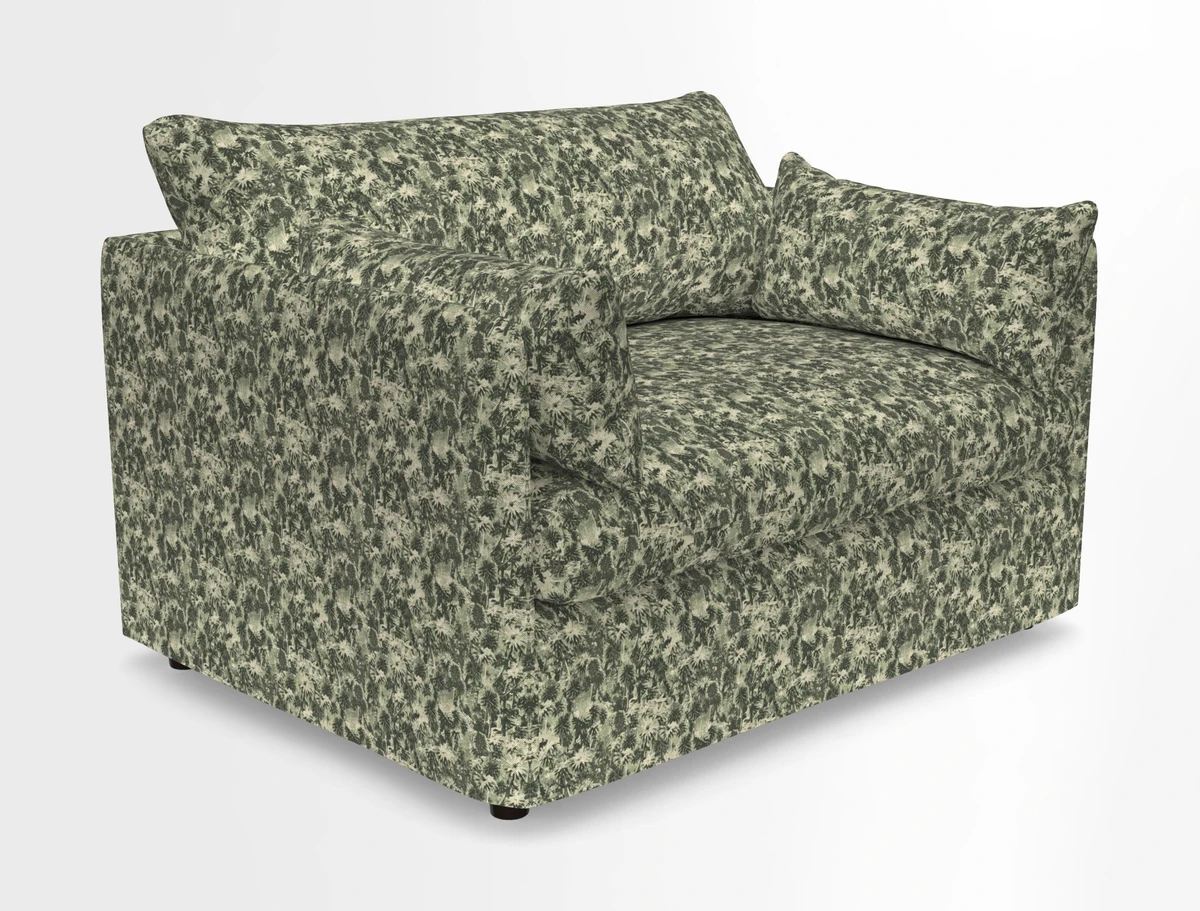 Madehurst Snuggler in Two Tone Plain Biscuit. Loose cover option available
