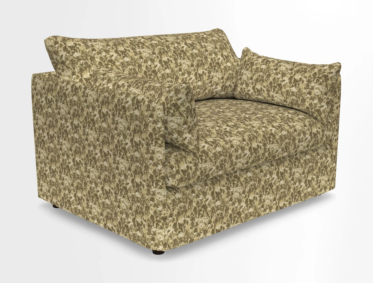Madehurst Snuggler in Two Tone Plain Biscuit. Loose cover option available