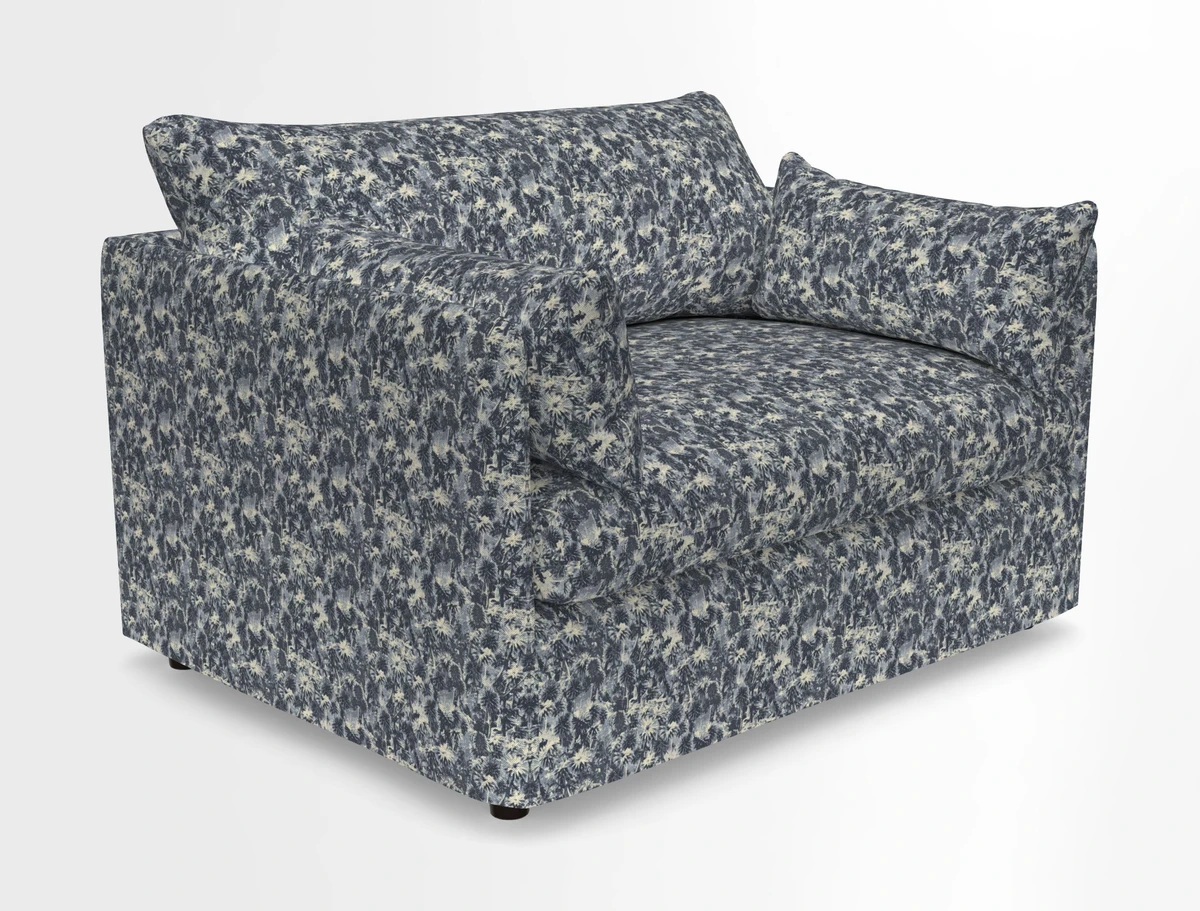 Madehurst Snuggler in Two Tone Plain Biscuit. Loose cover option available