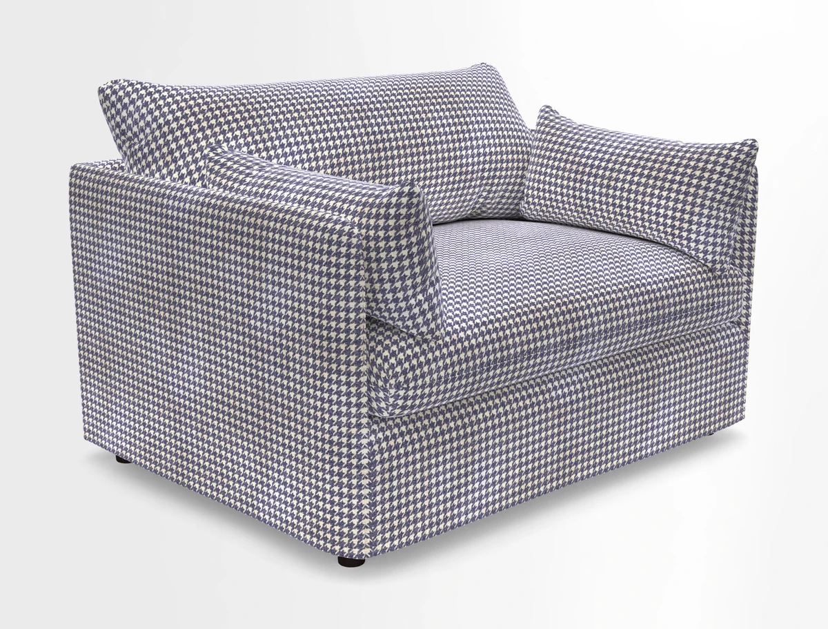 Madehurst Snuggler in Two Tone Plain Biscuit. Loose cover option available