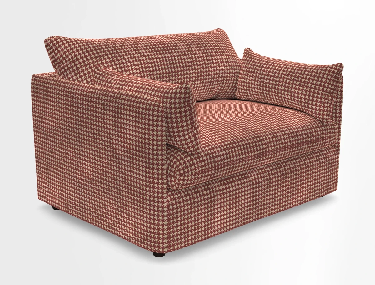Madehurst Snuggler in Two Tone Plain Biscuit. Loose cover option available