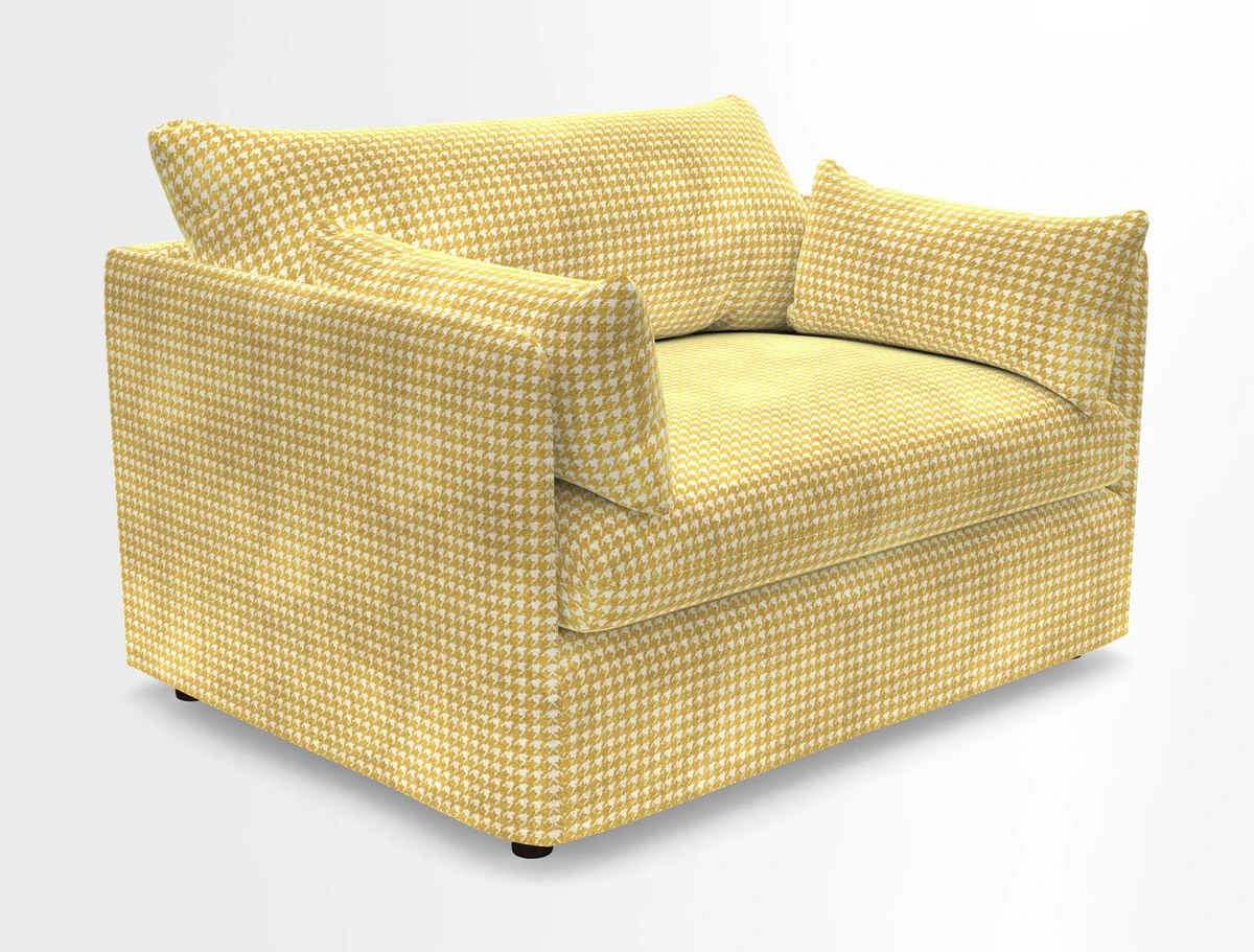 Madehurst Snuggler in Two Tone Plain Biscuit. Loose cover option available