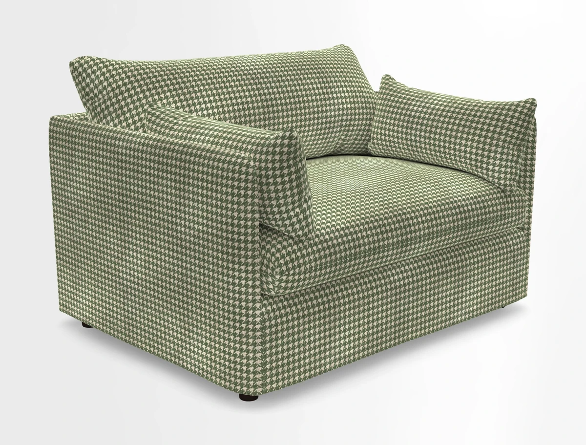 Madehurst Snuggler in Two Tone Plain Biscuit. Loose cover option available