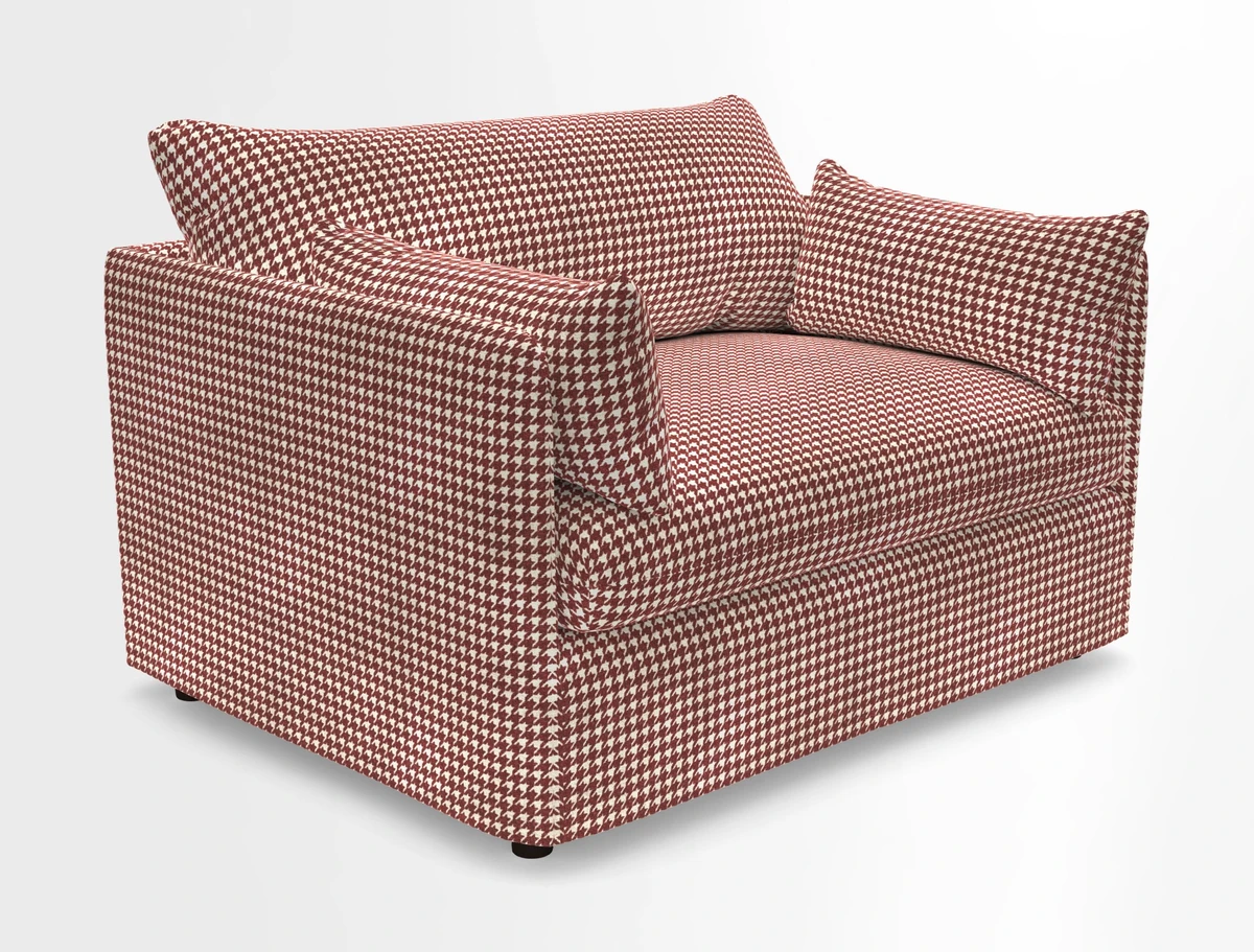 Madehurst Snuggler in Two Tone Plain Biscuit. Loose cover option available