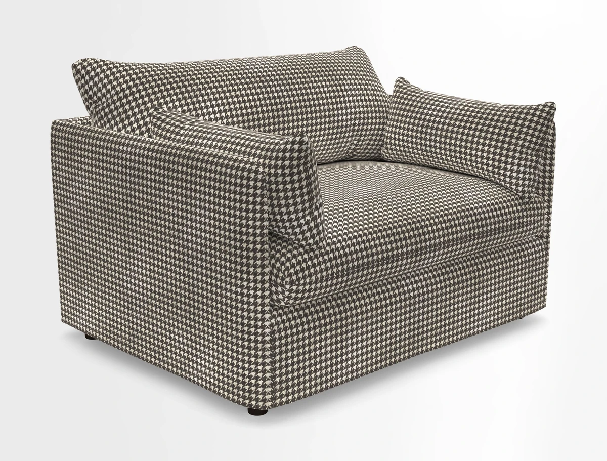 Madehurst Snuggler in Two Tone Plain Biscuit. Loose cover option available