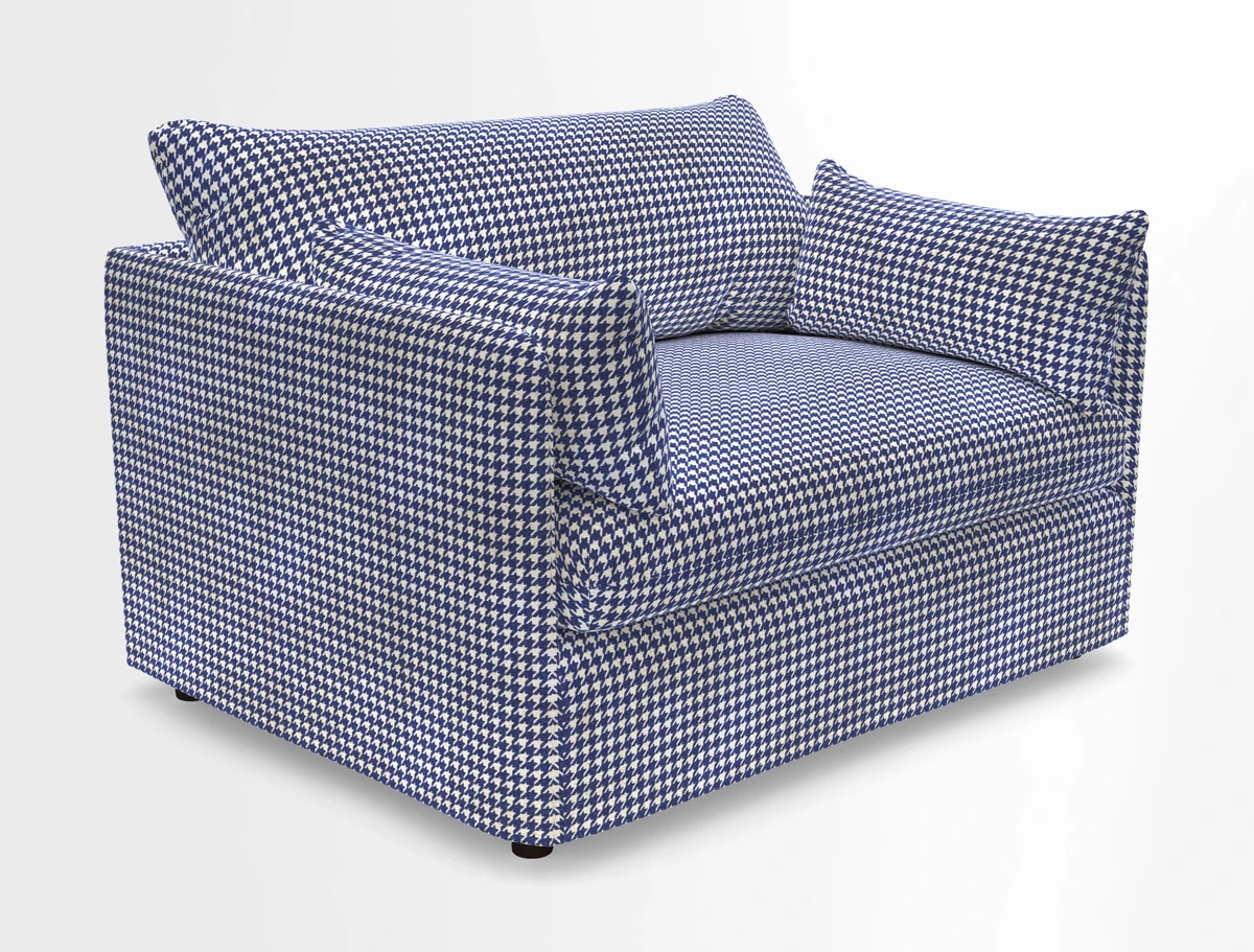 Madehurst Snuggler in Two Tone Plain Biscuit. Loose cover option available