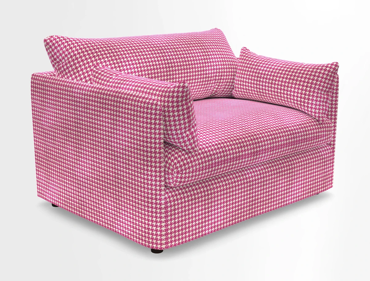 Madehurst Snuggler in Two Tone Plain Biscuit. Loose cover option available