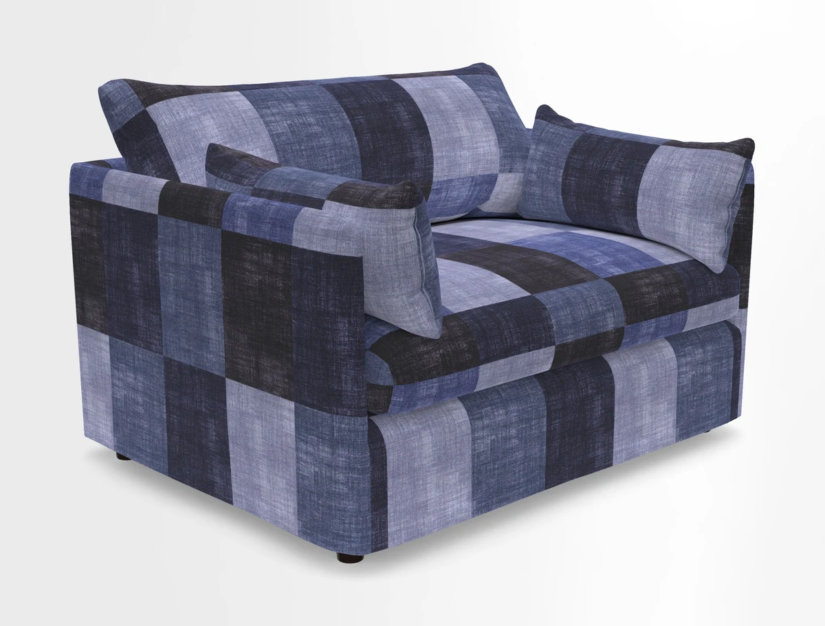 Madehurst Snuggler in Two Tone Plain Biscuit. Loose cover option available