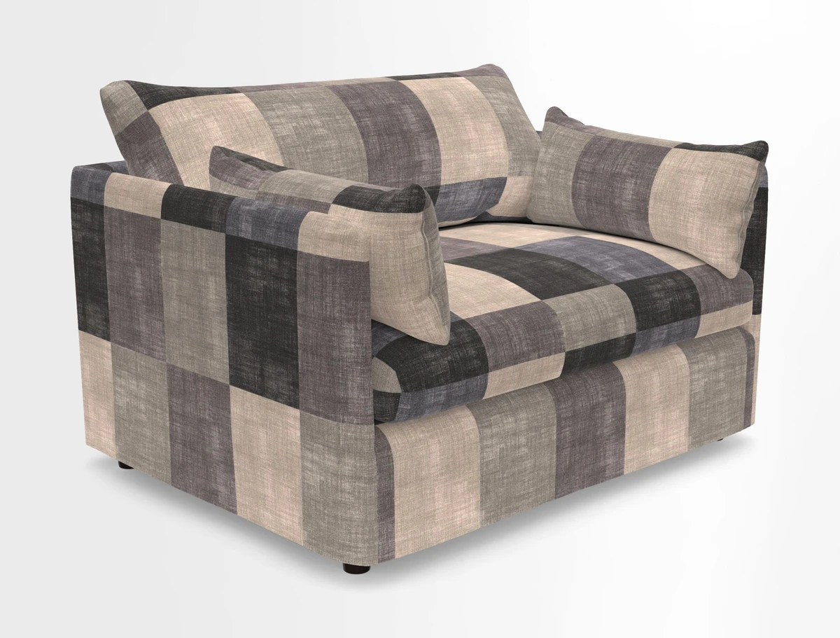 Madehurst Snuggler in Two Tone Plain Biscuit. Loose cover option available