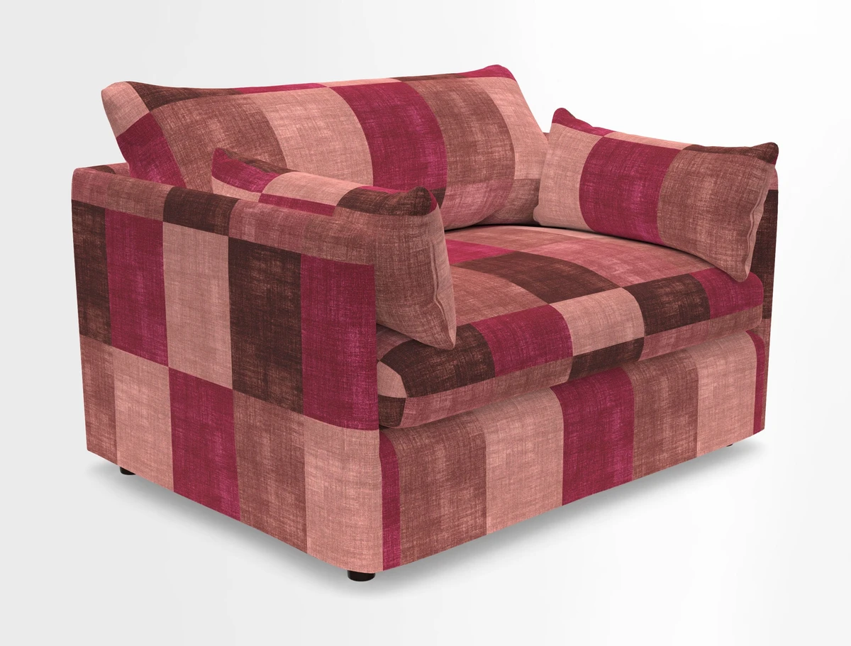 Madehurst Snuggler in Two Tone Plain Biscuit. Loose cover option available