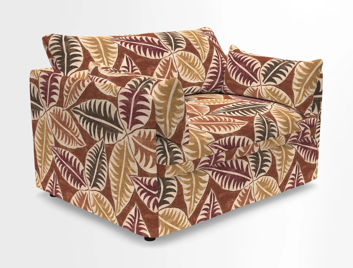 Madehurst Snuggler in Two Tone Plain Biscuit. Loose cover option available
