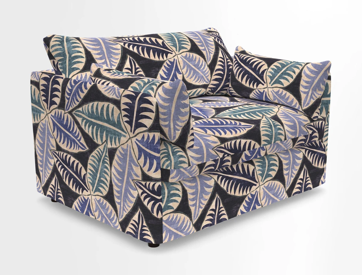 Madehurst Snuggler in Two Tone Plain Biscuit. Loose cover option available