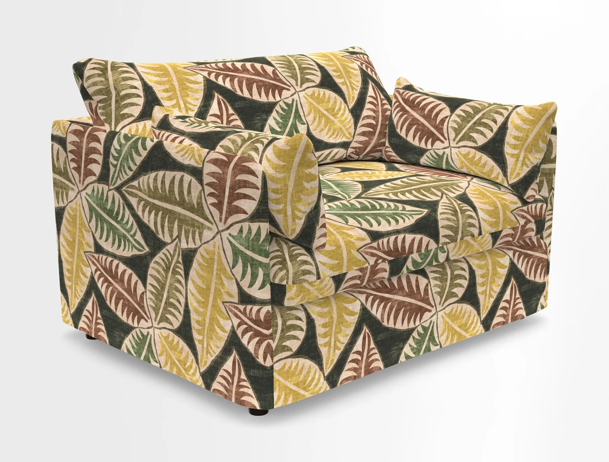 Madehurst Snuggler in Two Tone Plain Biscuit. Loose cover option available