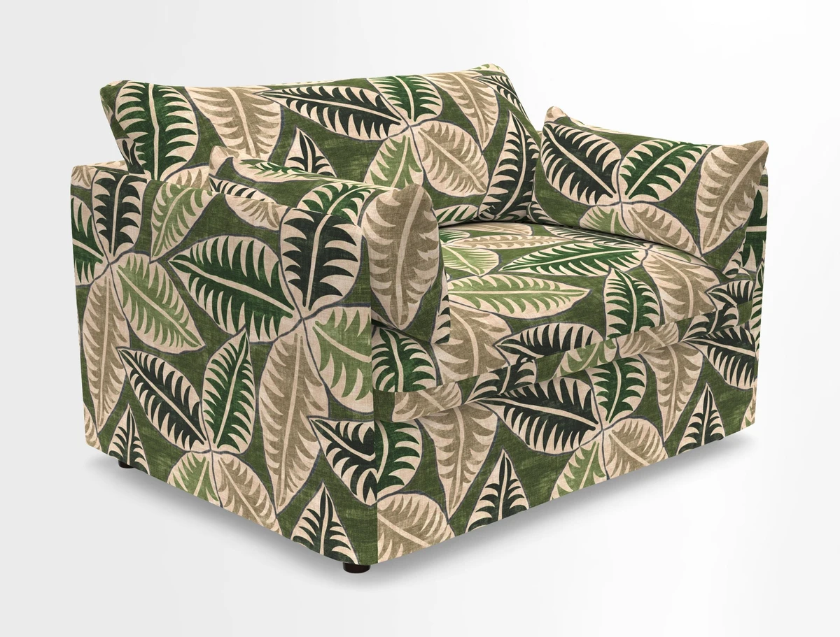 Madehurst Snuggler in Two Tone Plain Biscuit. Loose cover option available