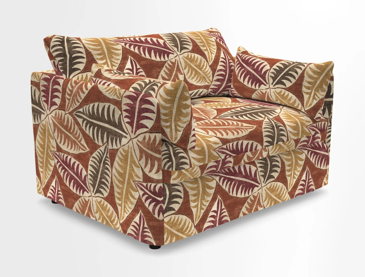 Madehurst Snuggler in Two Tone Plain Biscuit. Loose cover option available