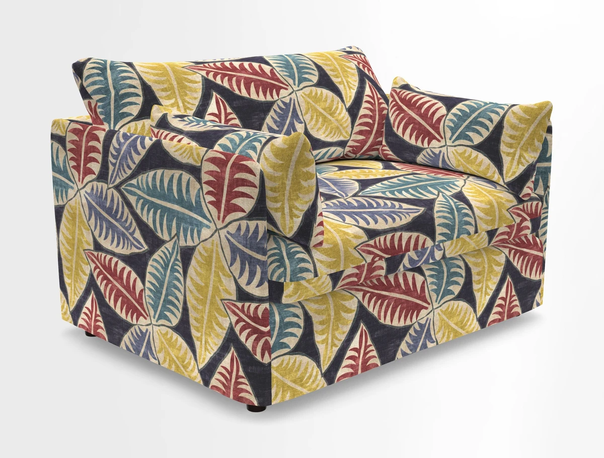 Madehurst Snuggler in Two Tone Plain Biscuit. Loose cover option available