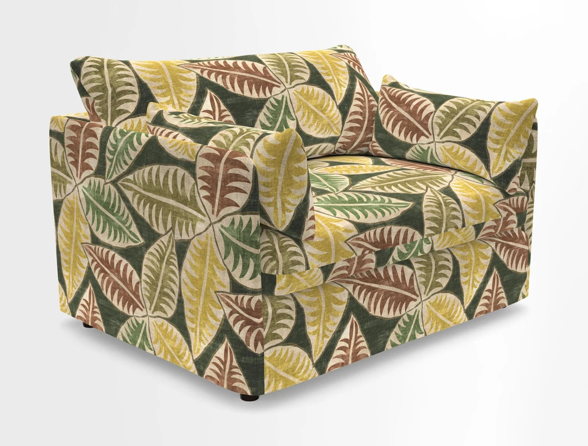 Madehurst Snuggler in Two Tone Plain Biscuit. Loose cover option available