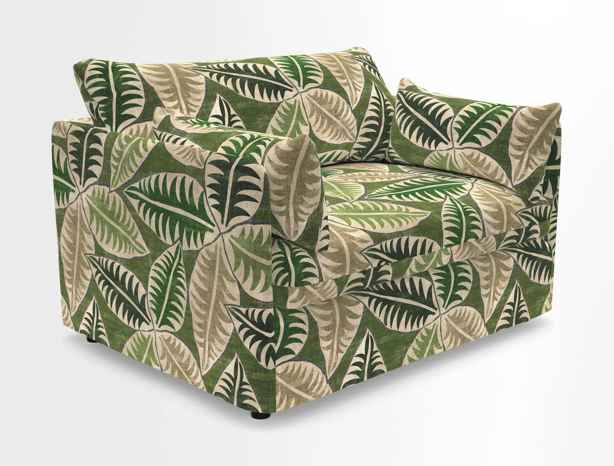 Madehurst Snuggler in Two Tone Plain Biscuit. Loose cover option available
