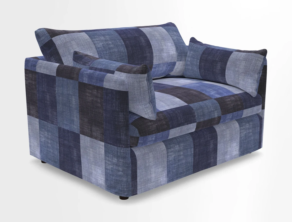 Madehurst Snuggler in Two Tone Plain Biscuit. Loose cover option available